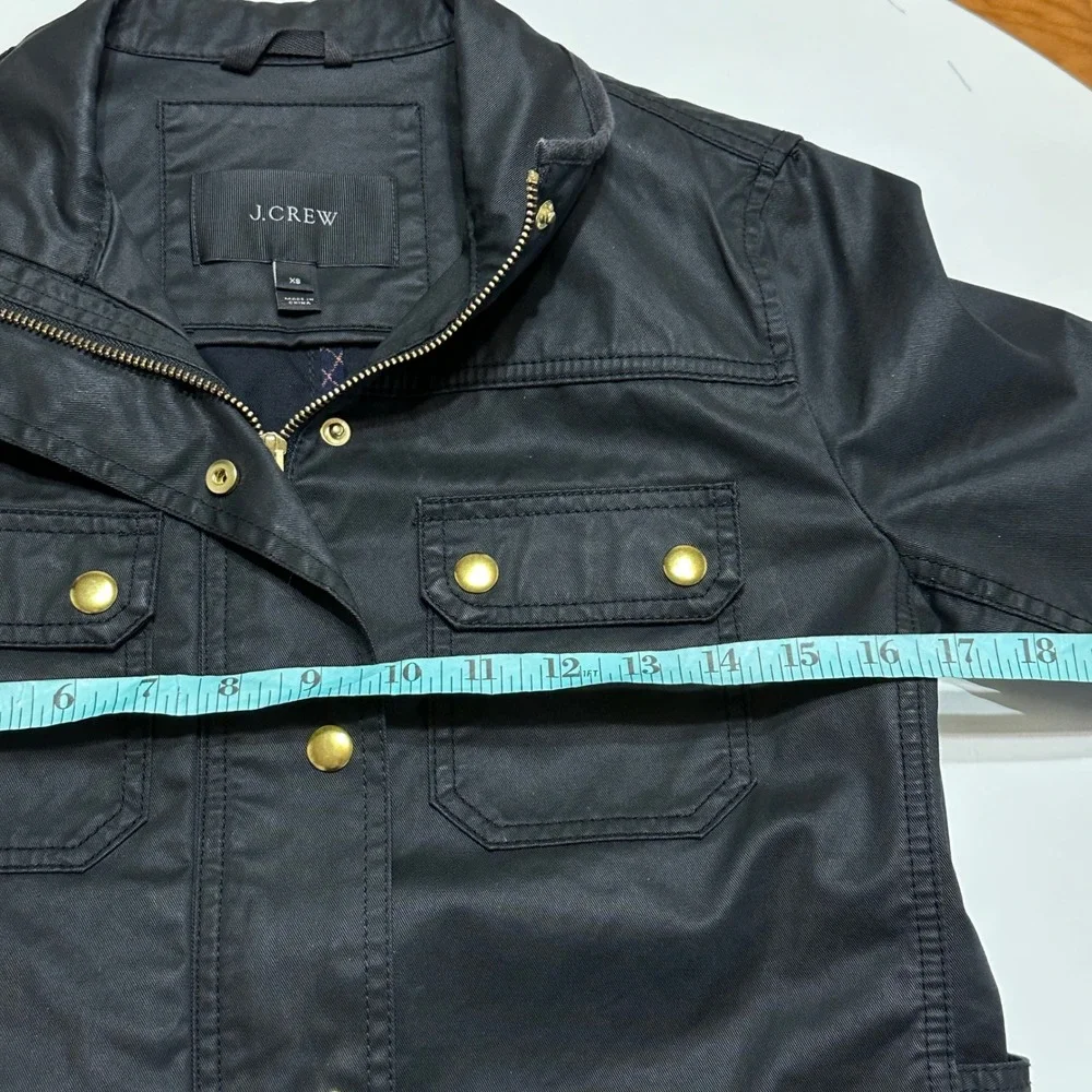 J.Crew Womens Downtown‎ Field Jacket Size XS Coated Cotton City Trench Travel